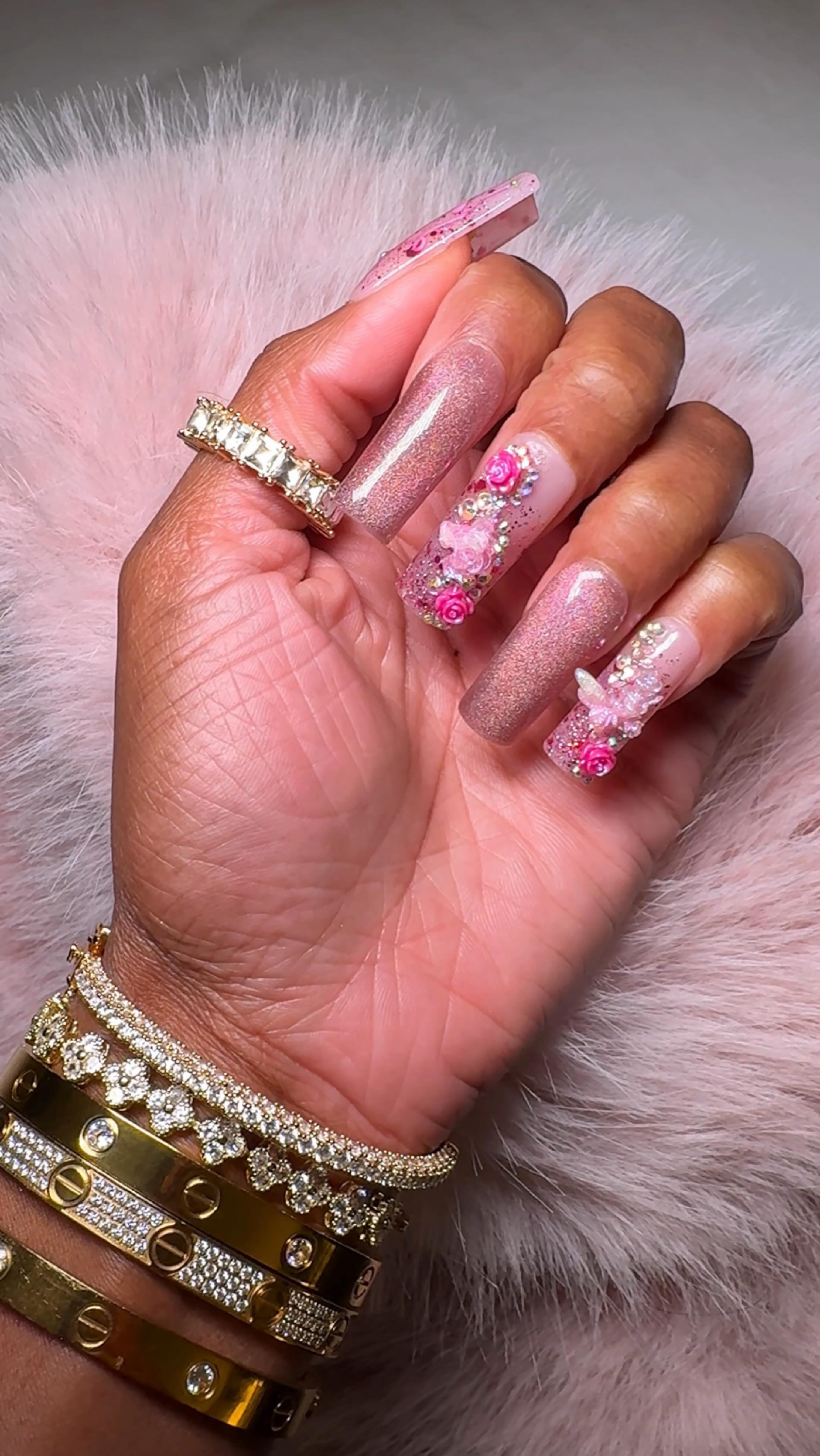 #AD Now you know my birthday nails gotta match my birthday outfit 💅🏾💖🎂✨ Here’s how I did my pink birthday nails at home, using the new bare series X Coat Tips from @btartboxnails .

I used the extra long square shape, in the shade pink mist. Each set comes with five different nude shades, and they are the perfect base for whatever you decide to create!

Comment SHOP below to receive a DM with the link to this post on my LTK 💌 https://liketk.it/5S73L 

#flyfiercefab #btartboxnails nails at home, pink nails, birthday nails inspo, press on nails, nail tutorial, nail inspo, Valentine’s Day nails, DIY nails